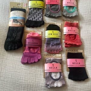 ToeSox Grip Socks - Multi-Color Pack
